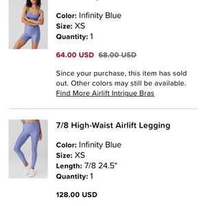 ALO Yoga Infinity Blue Set